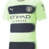 PUMA Manchester City FC 2022/23 Third Kit Short Sleeve Replica Shirt| Lime/Navy