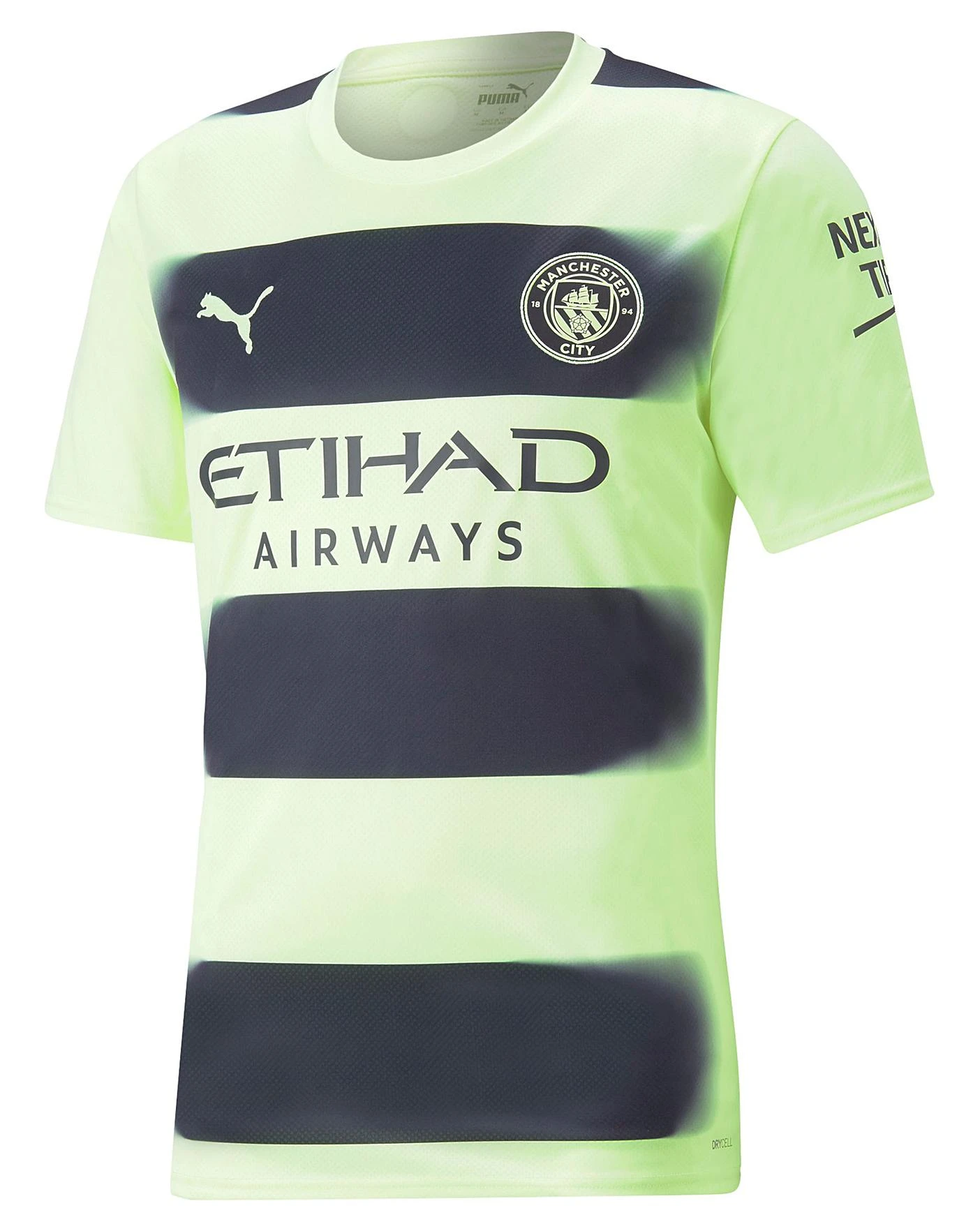 PUMA Manchester City FC 2022/23 Third Kit Short Sleeve Replica Shirt| Lime/Navy 1 PUMA Manchester City FC 2022/23 Third Kit Short Sleeve Replica Shirt| Lime/Navy