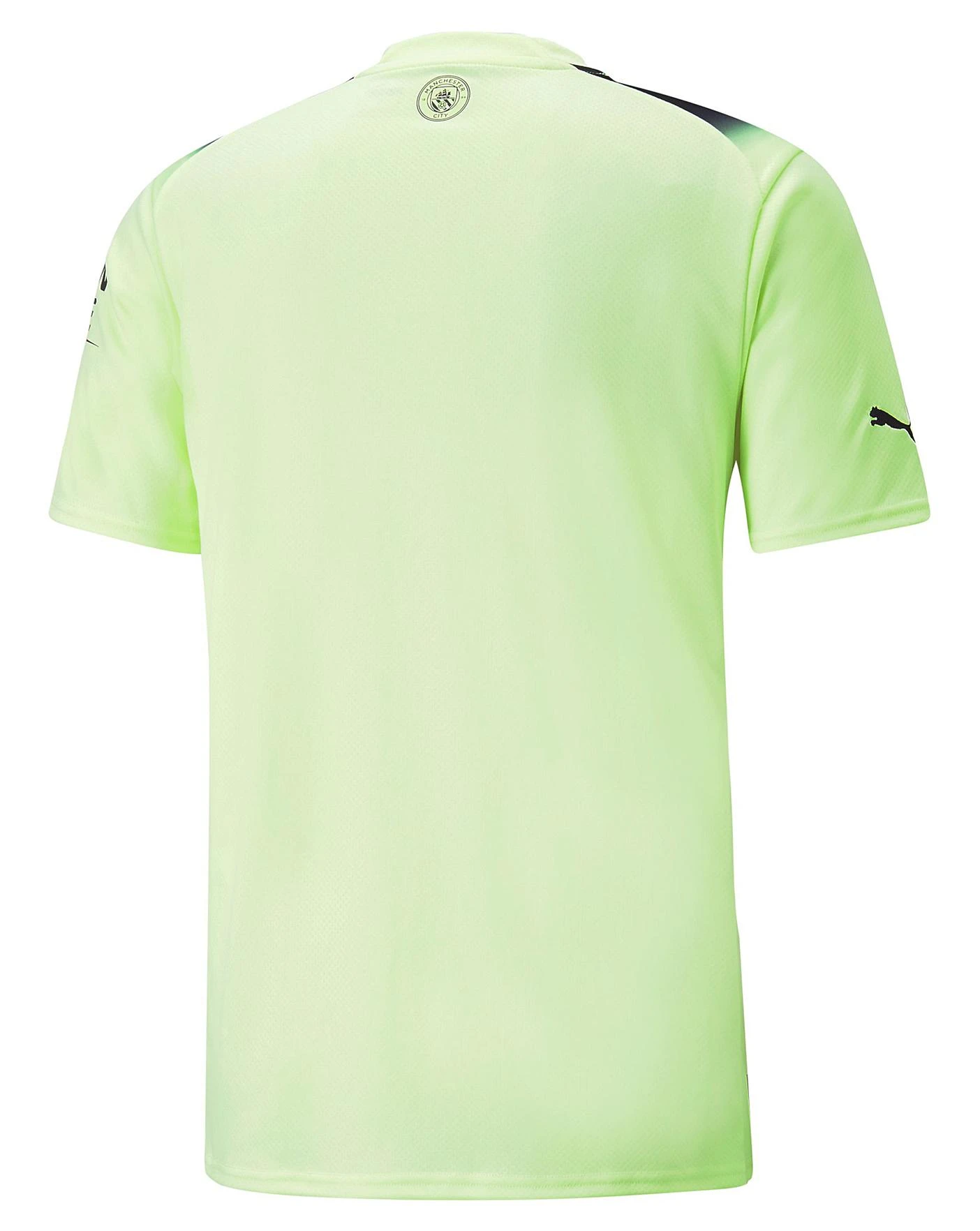 PUMA Manchester City FC 2022/23 Third Kit Short Sleeve Replica Shirt| Lime/Navy 2 PUMA Manchester City FC 2022/23 Third Kit Short Sleeve Replica Shirt| Lime/Navy - Image 2