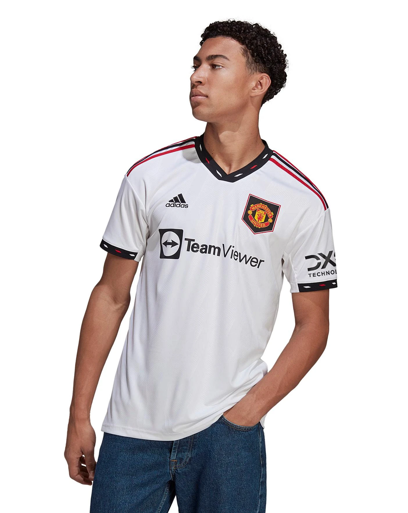 Adidas Manchester United FC 2022/23 Short Sleeve Away Jersey| White 1 Adidas Manchester United FC 2022/23 Short Sleeve Away Jersey| White