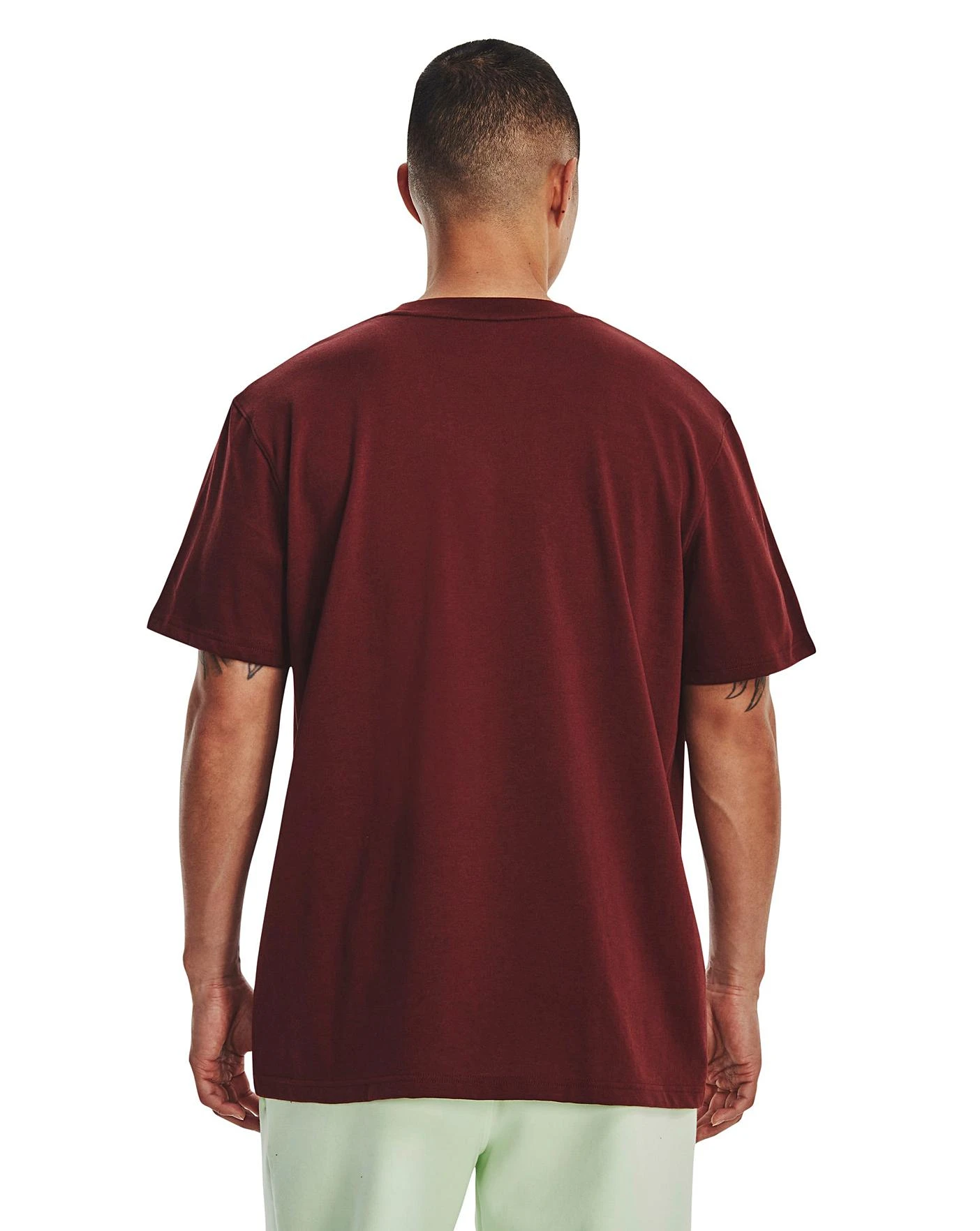 Under Armour Logo EMB Heavy Weight SS T-Shirt| Red 6 Under Armour Logo EMB Heavy Weight SS T-Shirt| Red - Image 6