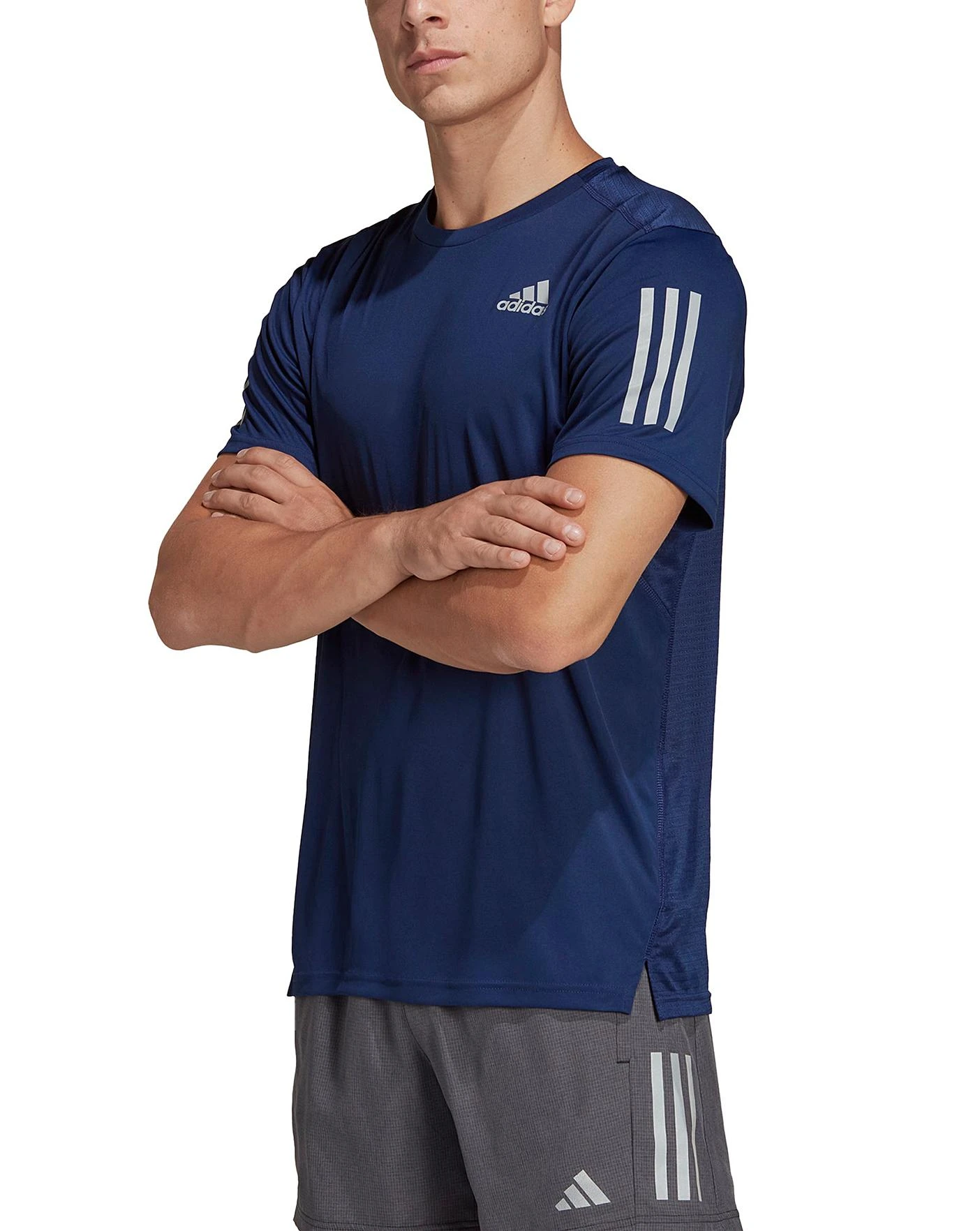 Adidas On The Run T-Shirt| Navy 2 Adidas On The Run T-Shirt| Navy - Image 2