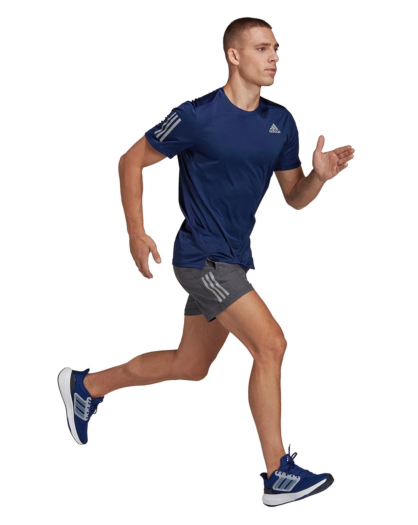 Adidas On The Run T-Shirt| Navy 4 Adidas On The Run T-Shirt| Navy - Image 4