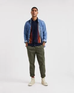 Button Through Vertical Stripe Polo| Navy 7 Button Through Vertical Stripe Polo| Navy -Wear Lusty Sales Store x08al243741w