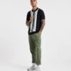 Button Through Vertical Stripe Polo| Black