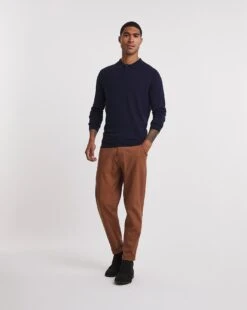 Merino Wool Long Sleeve Polo| Navy -Wear Lusty Sales Store x08al349738w