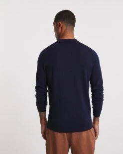 Merino Wool Long Sleeve Polo| Navy -Wear Lusty Sales Store x08al349740w