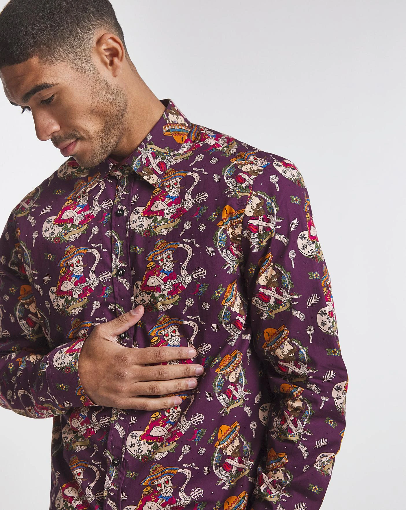 Joe Browns Sensational Skull Shirt Long| Purple 2 Joe Browns Sensational Skull Shirt Long| Purple - Image 2