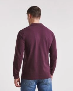 Long Sleeve Pique Polo Reg| Wine -Wear Lusty Sales Store x08hi558732w