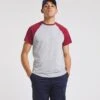 Raglan T-shirt Long| Grey/Wine