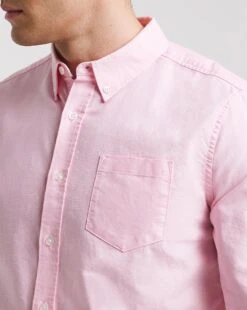 Long Sleeve Oxford Shirt Long| Pastel Pink -Wear Lusty Sales Store x08ms504737w