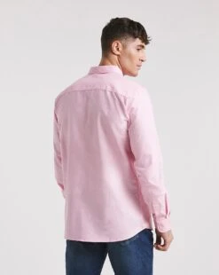 Long Sleeve Oxford Shirt Long| Pastel Pink -Wear Lusty Sales Store x08ms504738w