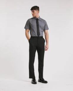 Grey Short Sleeve Formal Shirt Long| Grey -Wear Lusty Sales Store x08mw025737w