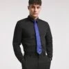 Black Long Sleeve Formal Shirt Long| Black