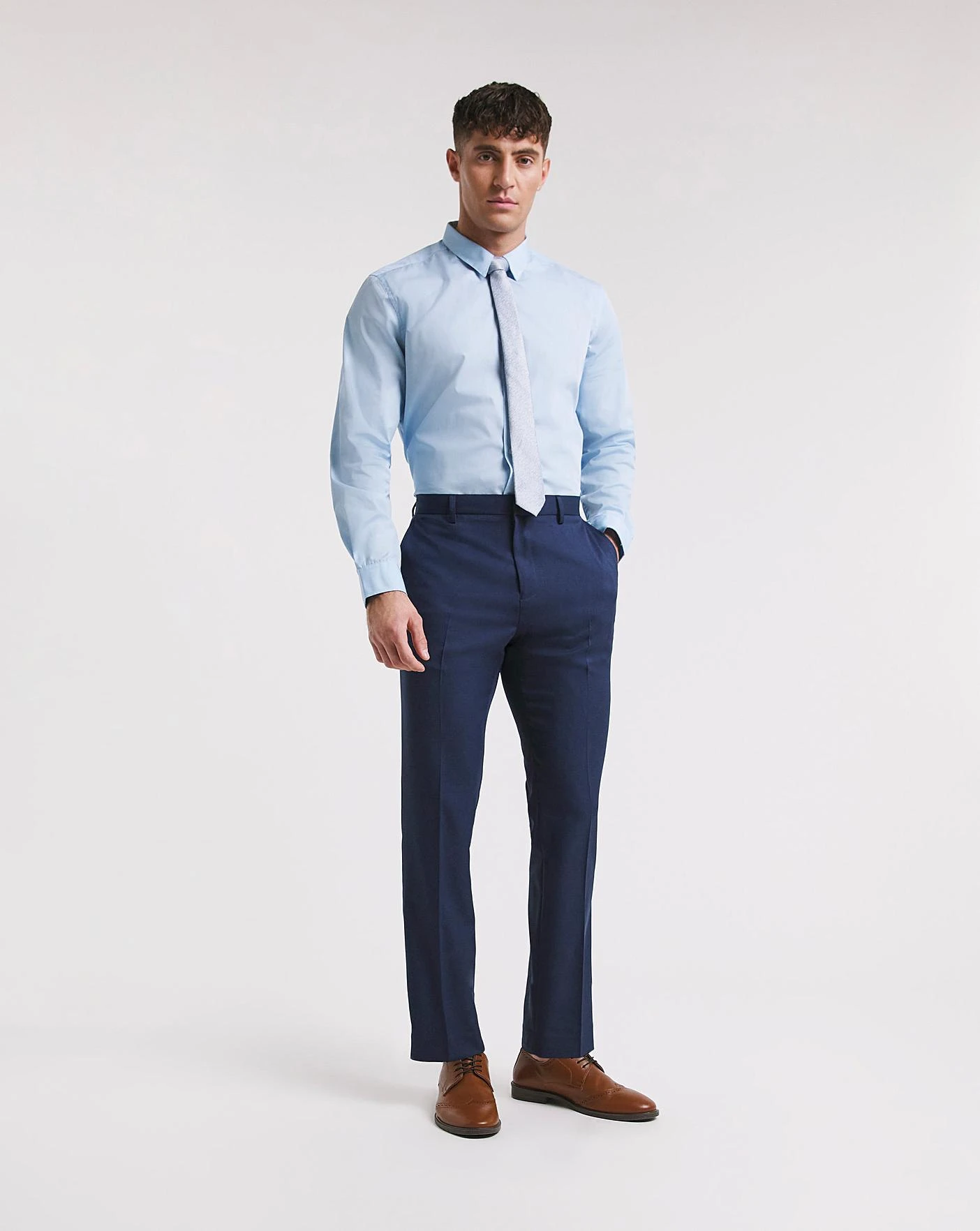 Blue Long Sleeve Formal Shirt Reg| Blue 2 Blue Long Sleeve Formal Shirt Reg| Blue - Image 2