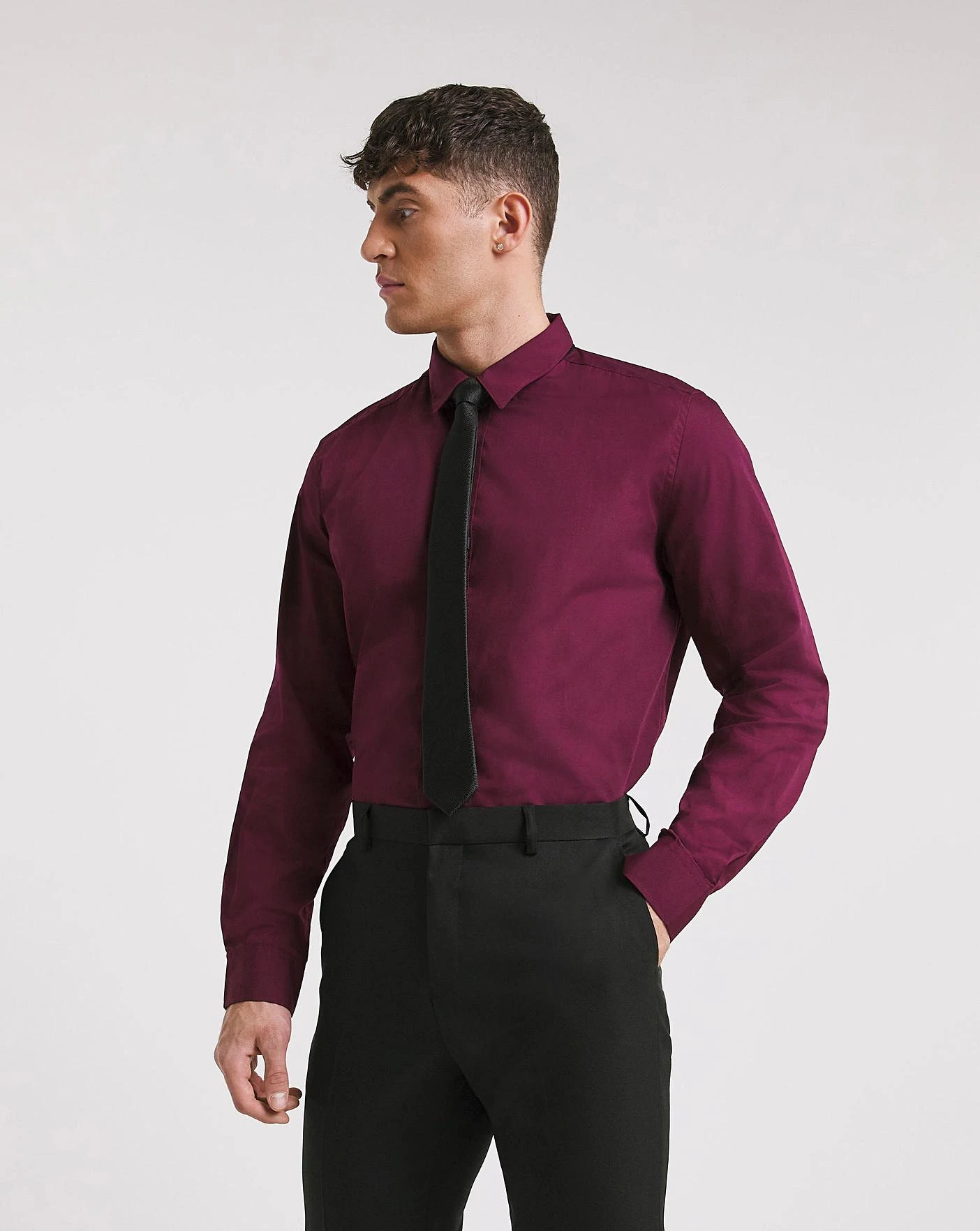 Wine Long Sleeve Formal Shirt Reg| Wine 1 Wine Long Sleeve Formal Shirt Reg| Wine