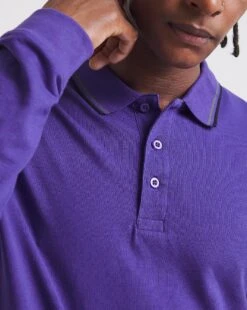 L/S Tipped Polo Long| Dark Blue -Wear Lusty Sales Store x08oc789706w