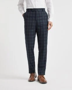 Tonal Tartan Check Suit Trousers| Green -Wear Lusty Sales Store x08pn145501w