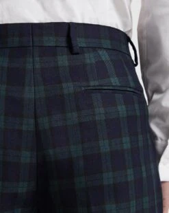 Tonal Tartan Check Suit Trousers| Green -Wear Lusty Sales Store x08pn145503w