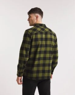 Double Pocket Long Sleeve Check Flannel Shirt| Green -Wear Lusty Sales Store x08vm226738w