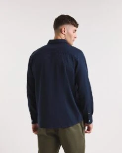 Long Sleeve Twill Shirt| Navy -Wear Lusty Sales Store x08vm322738w