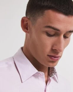 William Hunt Pin Point Jaquard Shirt| Pink -Wear Lusty Sales Store x08vm366741w