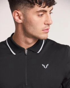 Okami Focus Zip Neck Golf Polo Shirt| Black -Wear Lusty Sales Store x08vp817744w