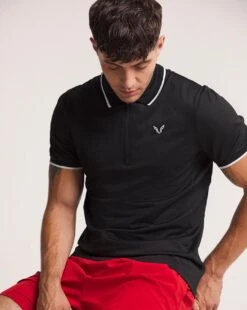 Okami Focus Zip Neck Golf Polo Shirt| Black -Wear Lusty Sales Store x08vp817747w