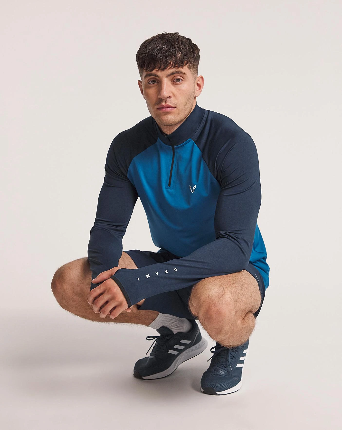 Okami Cardio 1/4 Zip Long Sleeve Top| Cobalt/Navy 2 Okami Cardio 1/4 Zip Long Sleeve Top| Cobalt/Navy - Image 2