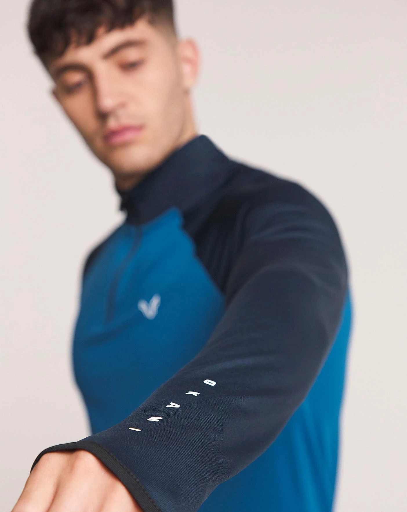Okami Cardio 1/4 Zip Long Sleeve Top| Cobalt/Navy 3 Okami Cardio 1/4 Zip Long Sleeve Top| Cobalt/Navy - Image 3
