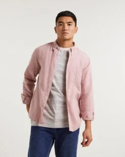 Long Sleeve Oxford Shirt| Pink -Wear Lusty Sales Store x08wv115707w