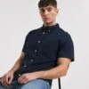 Short Sleeve Oxford Shirt| Navy