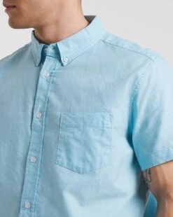Short Sleeve Oxford Shirt| Sky -Wear Lusty Sales Store x08wv297737w