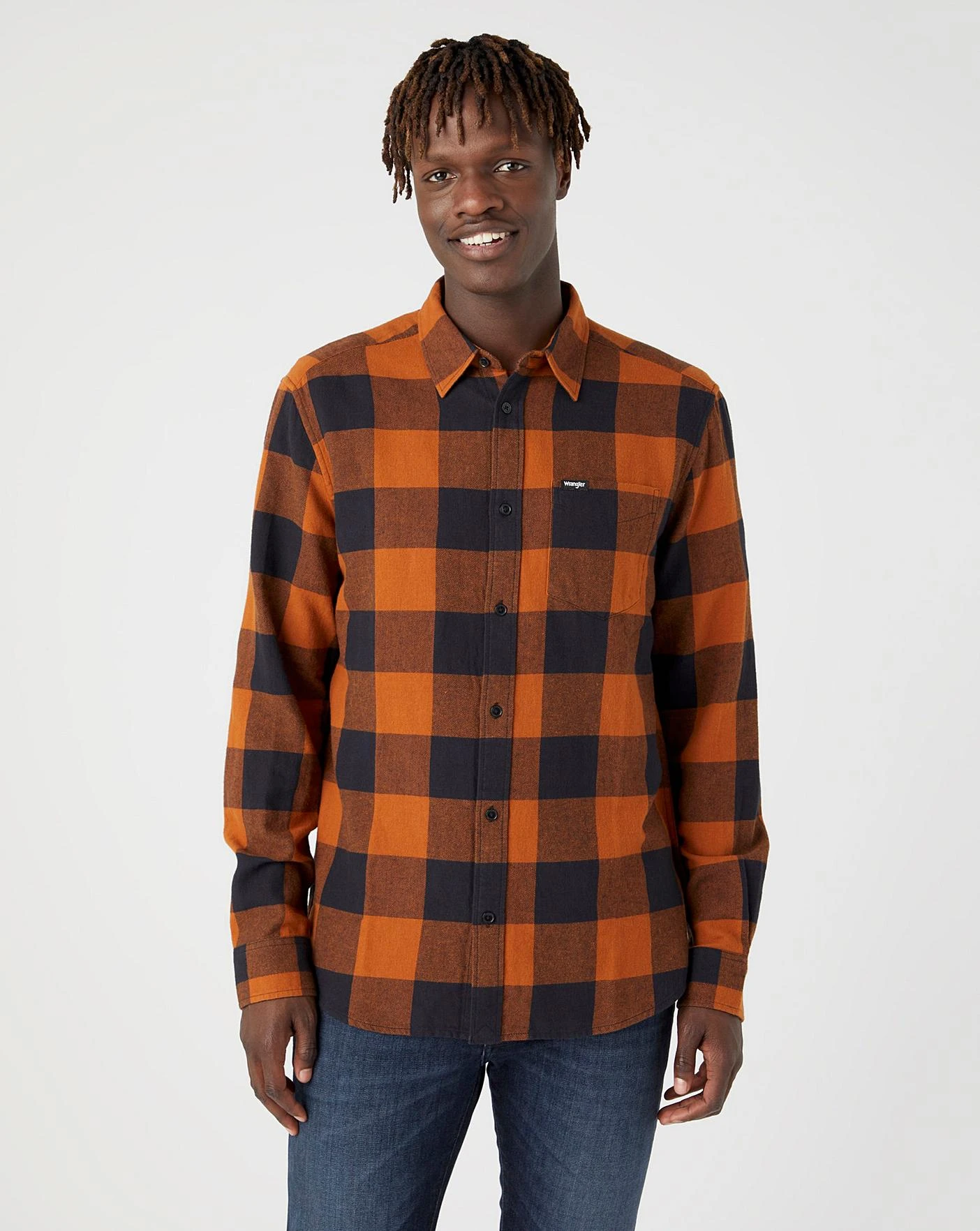 Wrangler 1 Pocket Long Sleeve Shirt| Nutmeg Brown 1 Wrangler 1 Pocket Long Sleeve Shirt| Nutmeg Brown