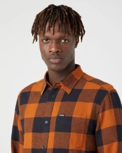 Wrangler 1 Pocket Long Sleeve Shirt| Nutmeg Brown 8 Wrangler 1 Pocket Long Sleeve Shirt| Nutmeg Brown -Wear Lusty Sales Store y01cj825507s