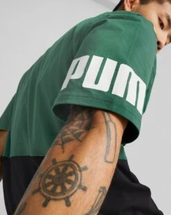 PUMA Power Colourblock Tee| Green 13 PUMA Power Colourblock Tee| Green -Wear Lusty Sales Store y01gp289501s