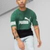 PUMA Power Colourblock Tee| Green