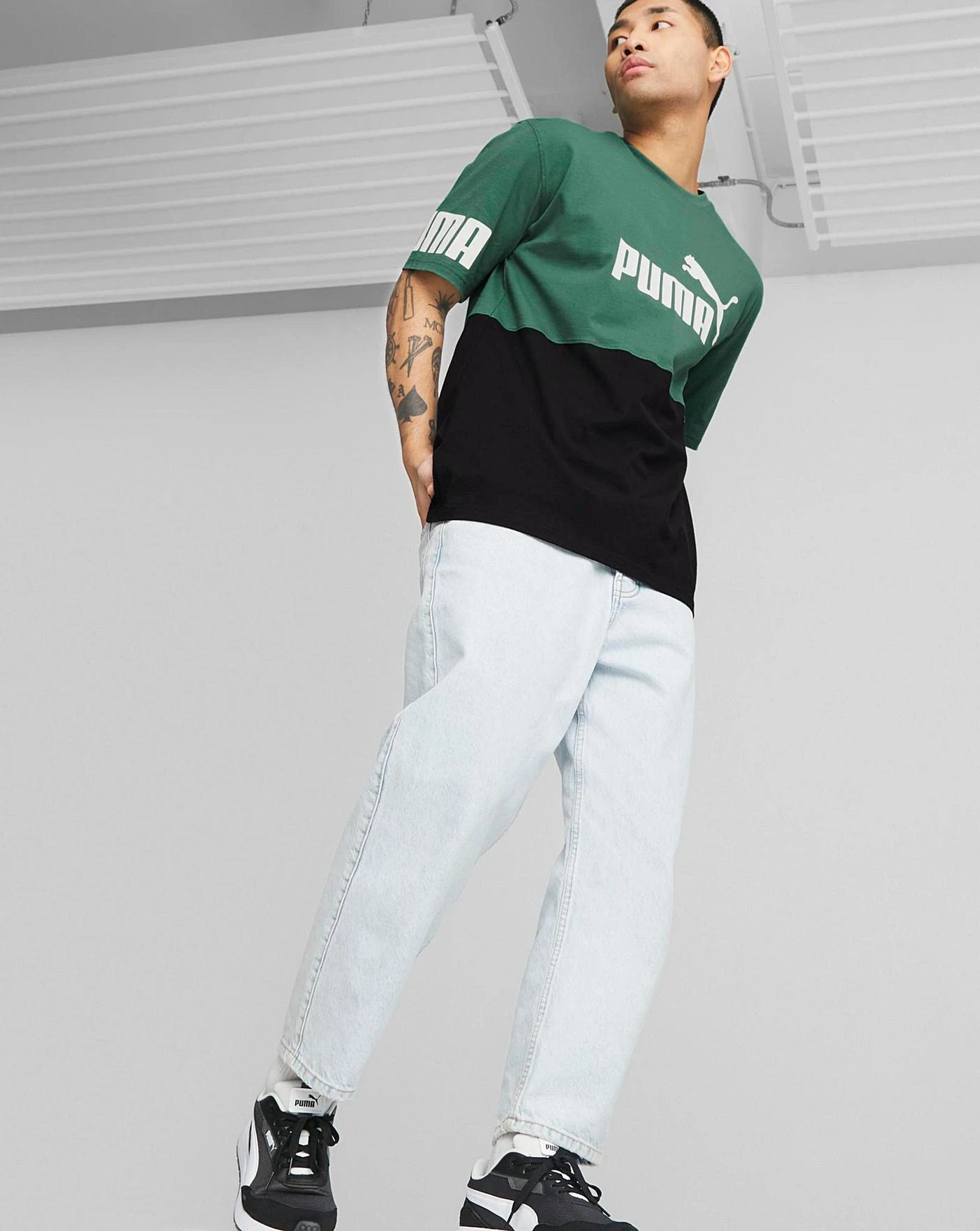 PUMA Power Colourblock Tee| Green 6 PUMA Power Colourblock Tee| Green - Image 6