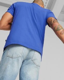 PUMA Essential Plus Logo T Shirt| Blue -Wear Lusty Sales Store y01gp304502s