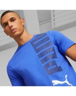 PUMA Essential Plus Logo T Shirt| Blue -Wear Lusty Sales Store y01gp304504s