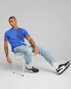 PUMA Essential Plus Logo T Shirt| Blue -Wear Lusty Sales Store y01gp304505s