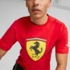 PUMA Ferrari Race Big Shield T Shirt| Red