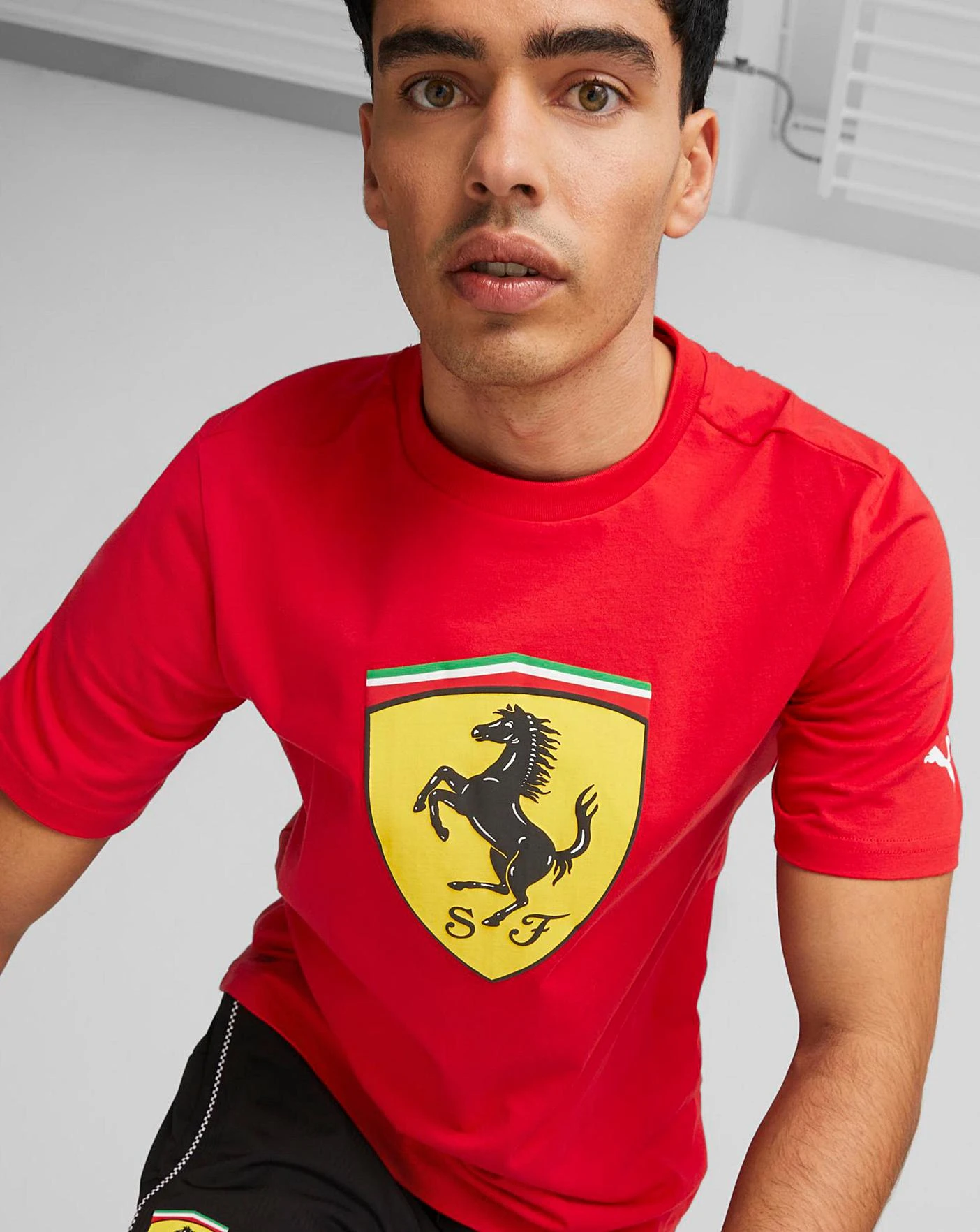 PUMA Ferrari Race Big Shield T Shirt| Red 1 PUMA Ferrari Race Big Shield T Shirt| Red