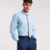 Blue Long Sleeve Formal Shirt Long| Blue