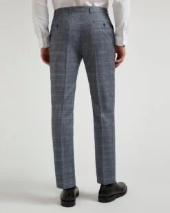 Ted Baker Slim Fit Check Trousers Reg| Dusty Blue 4 Ted Baker Slim Fit Check Trousers Reg| Dusty Blue -Wear Lusty Sales Store y01rc077501s