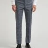 Ted Baker Slim Fit Check Trousers Reg| Dusty Blue