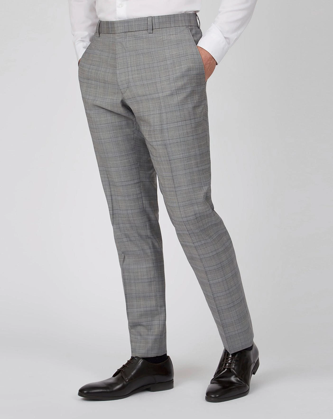 Ted Baker Slim Fit Pow Check Trouser| Grey 1 Ted Baker Slim Fit Pow Check Trouser| Grey