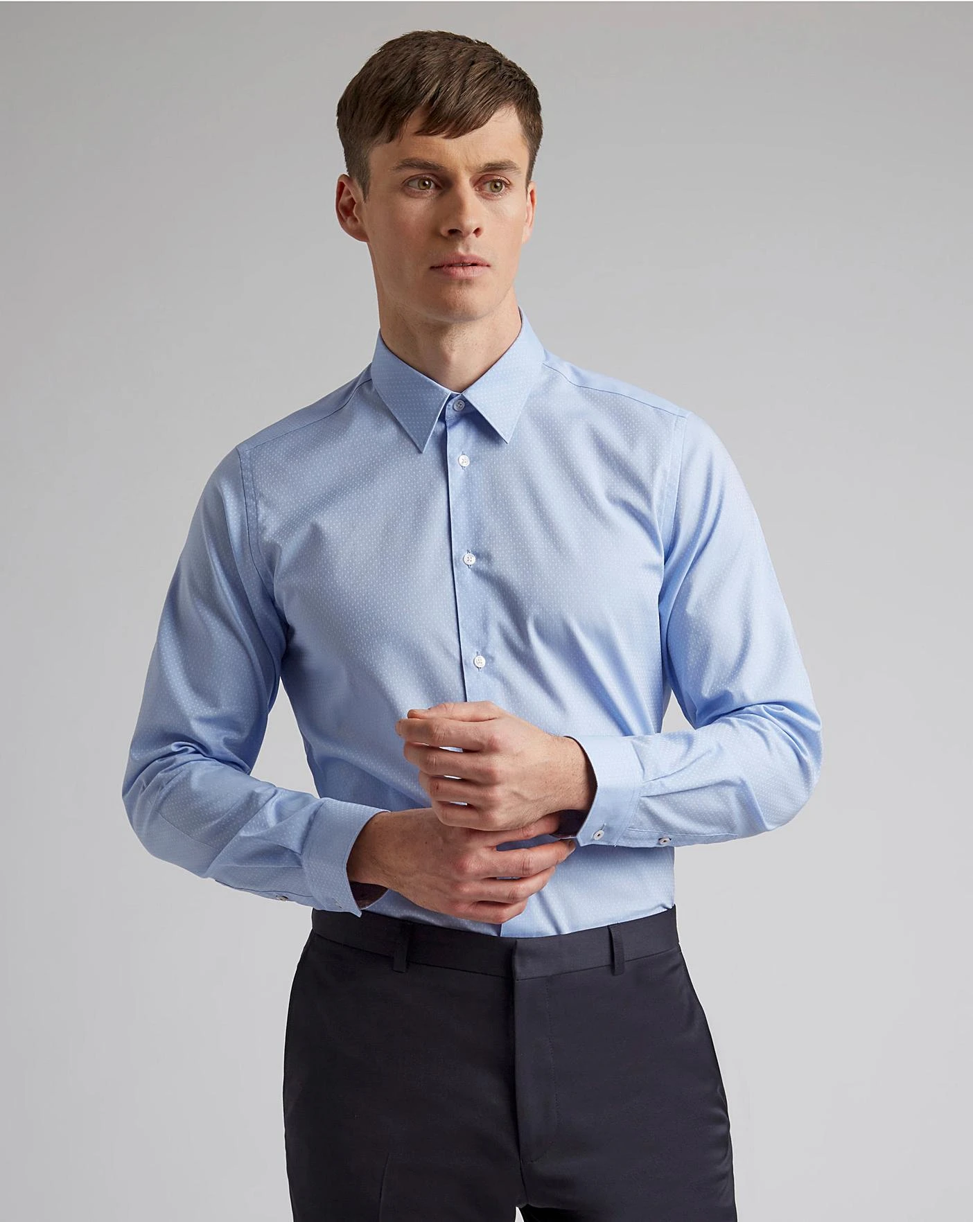 Ted Baker Soft Spot Slim Fit Shirt| Blue 1 Ted Baker Soft Spot Slim Fit Shirt| Blue