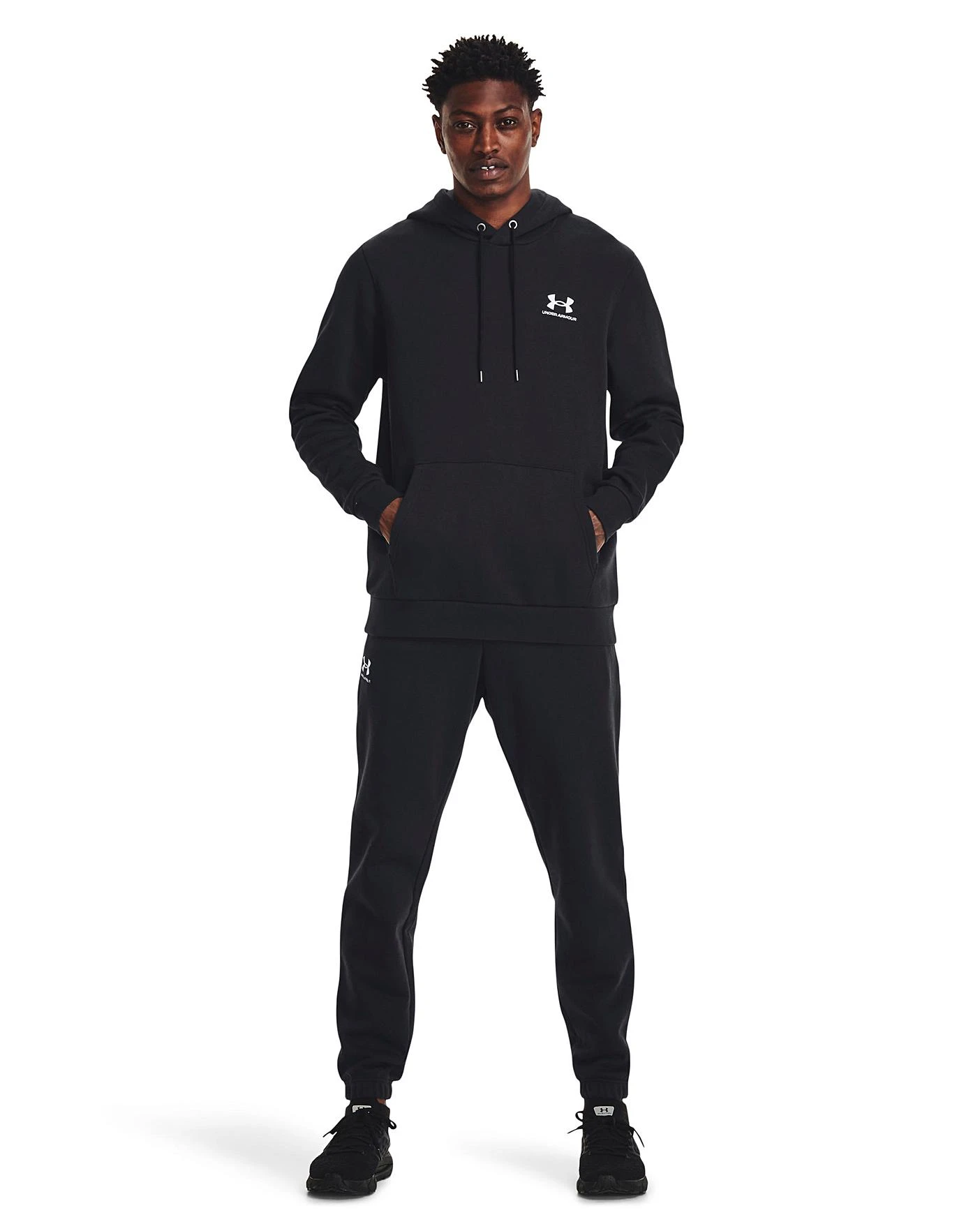 Under Armour Essential Fleece Hoodie| Black 2 Under Armour Essential Fleece Hoodie| Black - Image 2