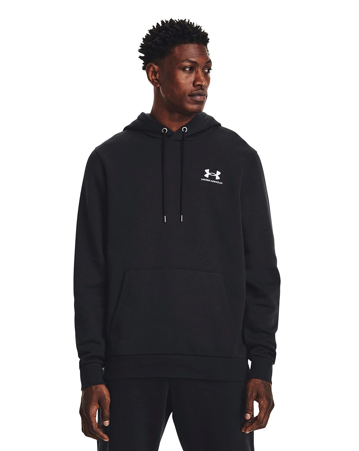 Under Armour Essential Fleece Hoodie| Black 1 Under Armour Essential Fleece Hoodie| Black